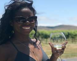 Camille Winbush consuming alcohol